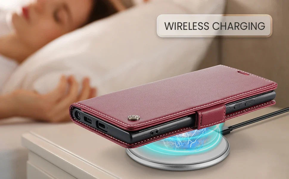 Magnetic Flip Wallet Cards Leather Magsafe Case for Samsung Galaxy A06 A16 A55 A35 A25 15 05S S25 S24 S23 22 Ultra Plus FE Cover