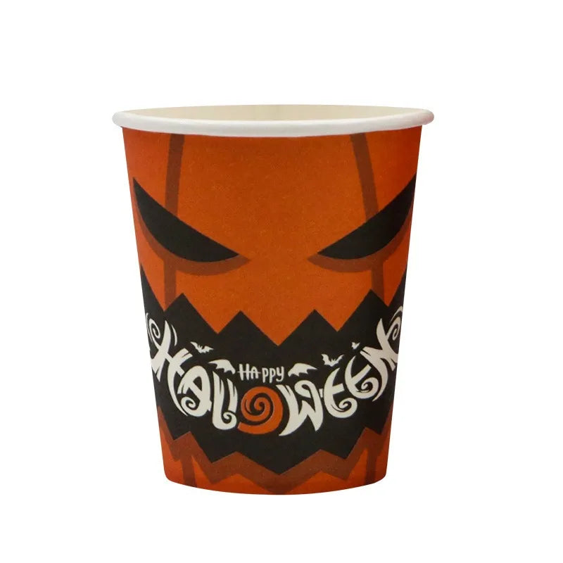 Halloween Themed Disposable Tableware Cups 7 Inch Plates 9 Inch Plates Halloween Party Decoration Supplies Festival Supplies