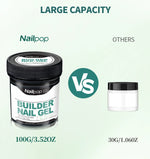 Nailpop Professional Builder Gel UV Hard Gel for Nail Strengthen Quick Building Long Lasting Soak Off Extension Gel 30/100g