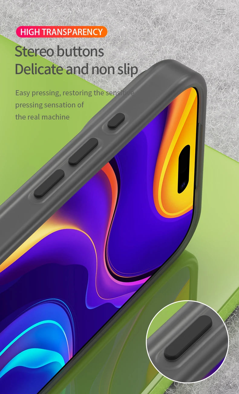 Shockproof Matte Transparent Case For Magsafe Case For iPhone 17 Pro Max 17 Air 17 Pro 17 Wireless Charge TPU Soft Cover Funda