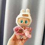 For 15-17 cm V1v2 Labubu Clothes Outfit Labubu Sitting Party Bear Label Scarf Hat Bag Dolls Accessories Cute Decoration Sweater