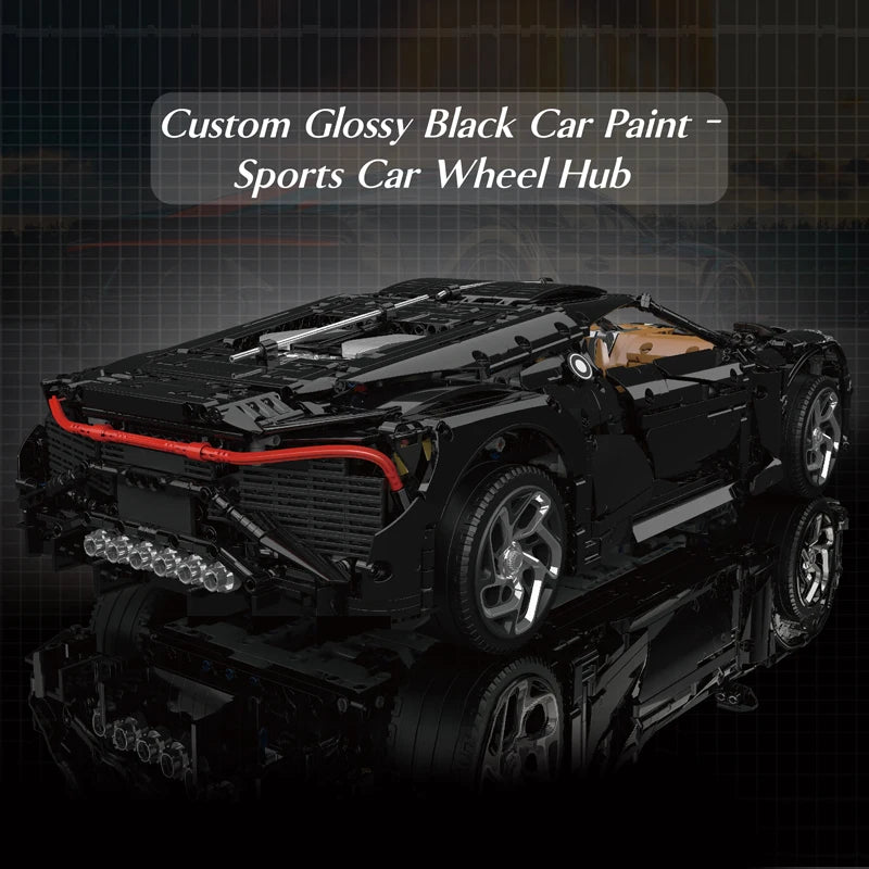 Bugatti Remote Control Supercar Building Set – Motorized Technical Model with App Control & Moving Functions