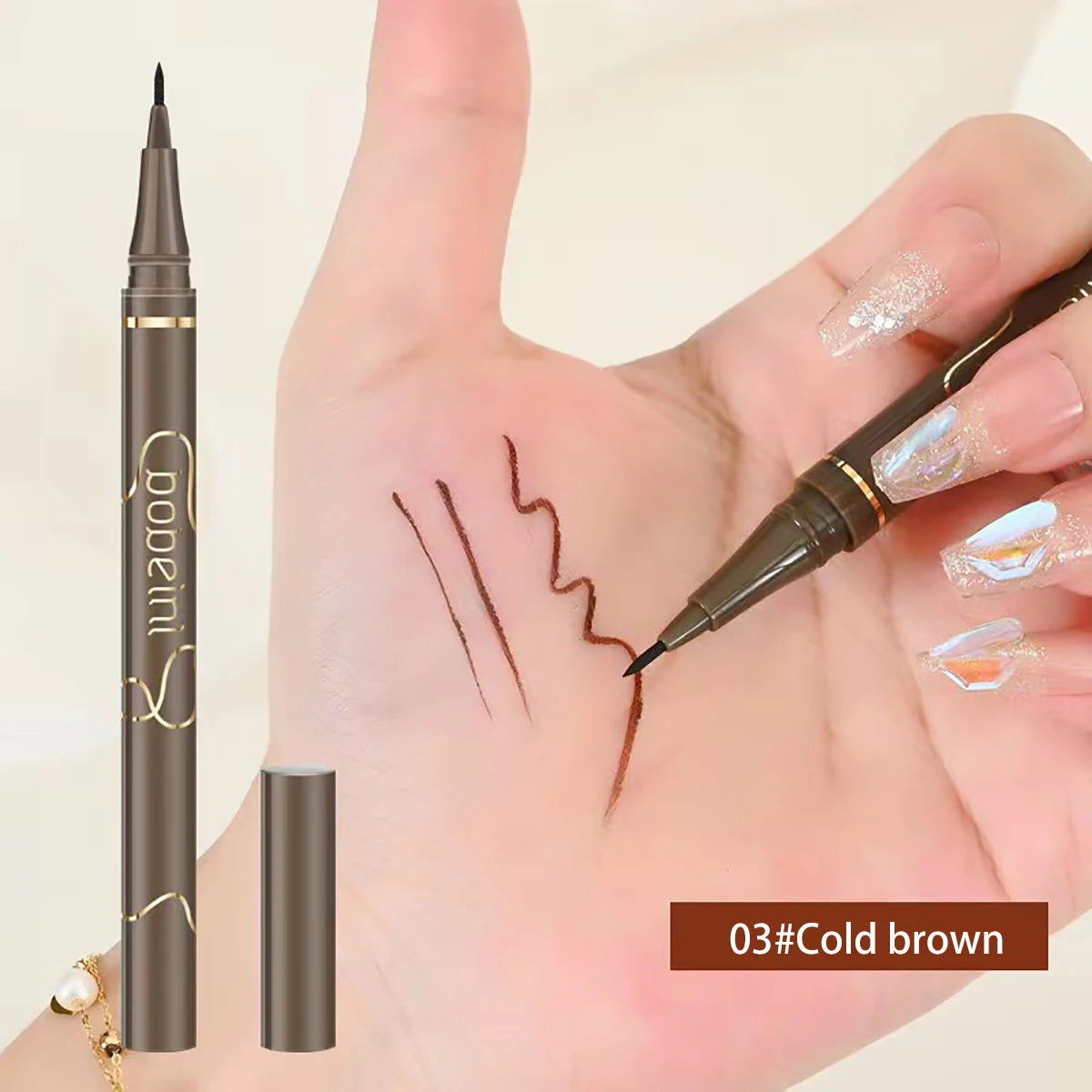 Ultra-Fine Waterproof Liquid Eyeliner – Smudge-Proof, Long-Lasting, Fast-Drying, Easy to Use, Bold Eye Definition for Daily Make