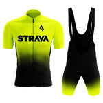 2024 Strava Cycling Jersey Set Short Sleeve for Men's Anti-UV Bike Cycling Jersey Set Bicycle Pro Team Summer Cycling Clothing