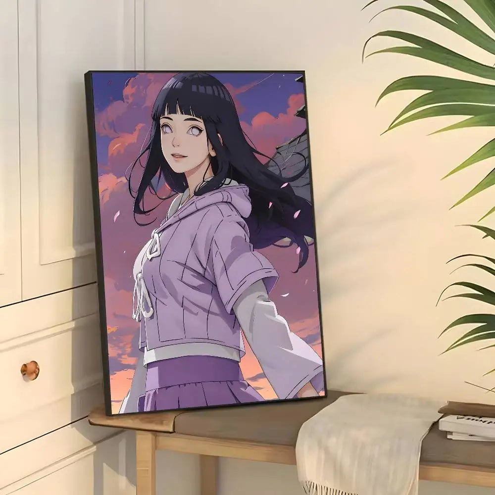 H-Hyuuga Hinata Cartoon Poster Wall art print art suitable for living room bedroom bar parlor home decor gift