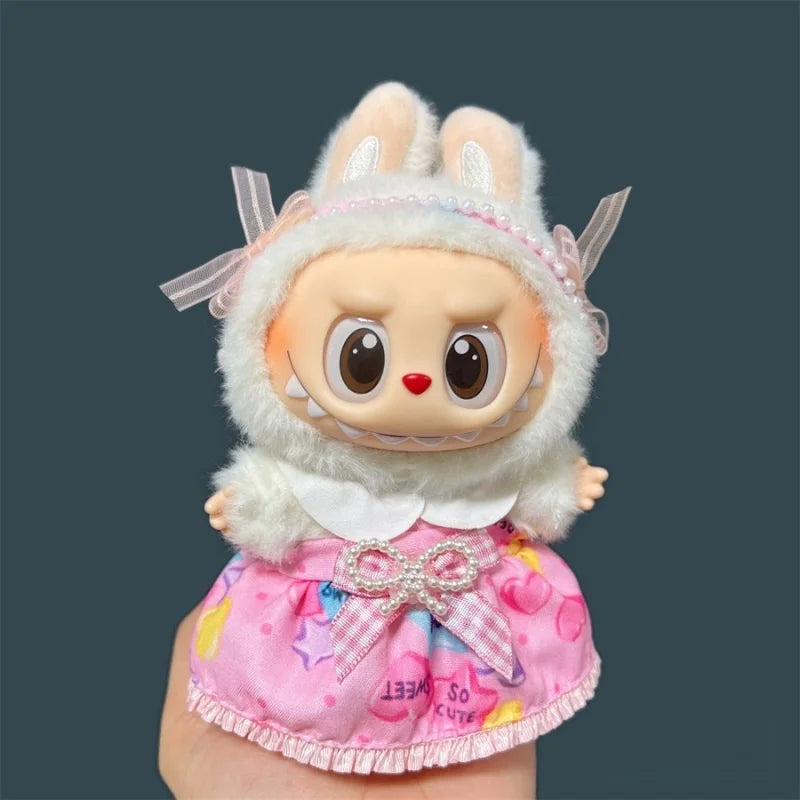 2025 New MIni Plush Doll'S Clothes Outfit Accessories for Labubu V1 V2 Dolls Clothes Accessories DIY Gift