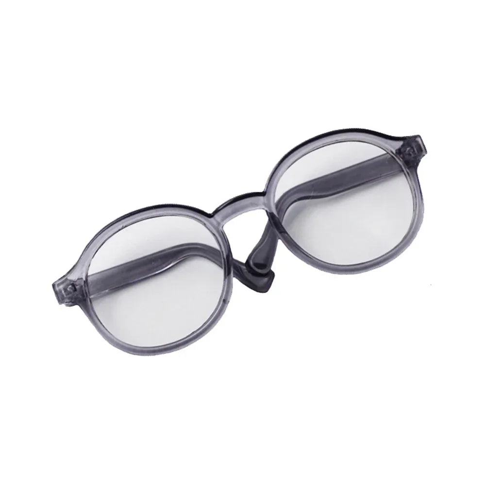 1PC 6.5cm Transparent Plastic Glasses for 1/8 1/6 1/3 1/4 BJD for Labubu MSD SD Plush for EXO Doll Sunglasses