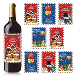 Multiple Styles Christmas Wine Bottle Label Stickers Santa Claus Xmas Tree Merry Christmas New Year Party Gift DIY Decorations