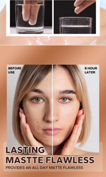 BEAUTY GLAZED Oil Control Matte Face Powder Long Lasting Flawless Setting Powder Face Makeup With Mirror