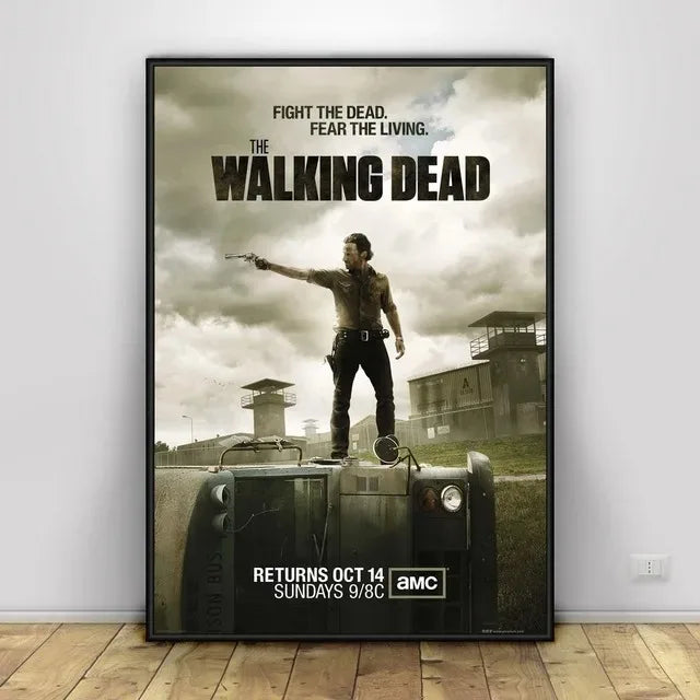 Classic Art Poster The Walking Dead The Comic Wall Art Paint Wall Decor Canvas Painting Prints Interior Bar Cafe No Frame