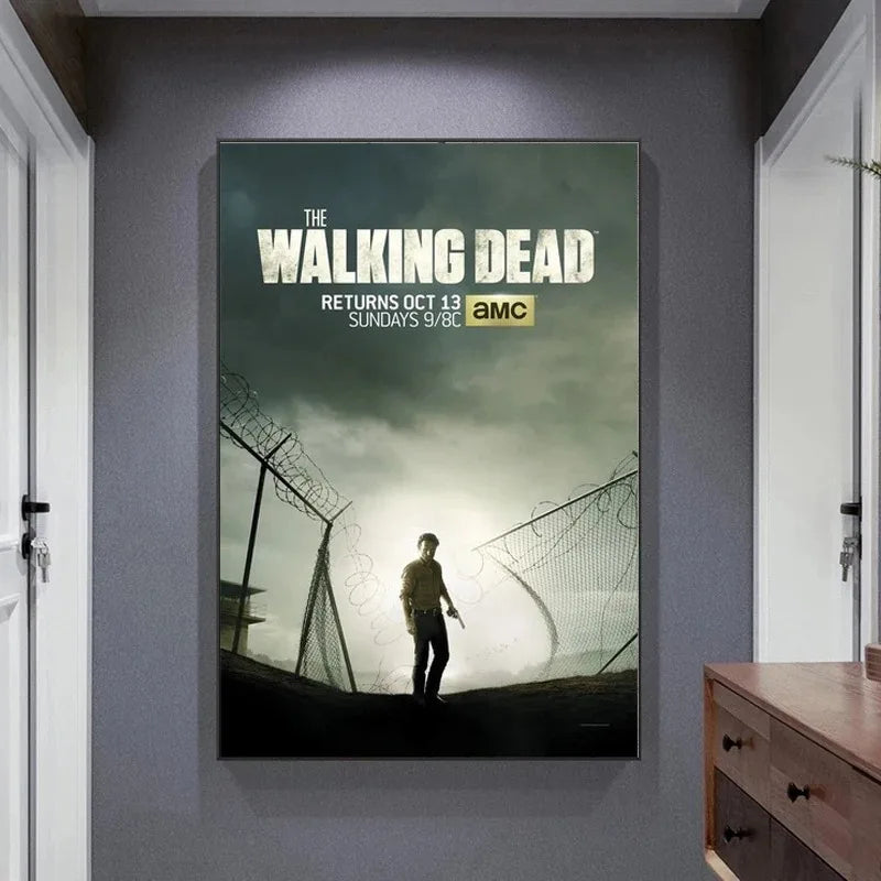 Classic Art Poster The Walking Dead The Comic Wall Art Paint Wall Decor Canvas Painting Prints Interior Bar Cafe No Frame