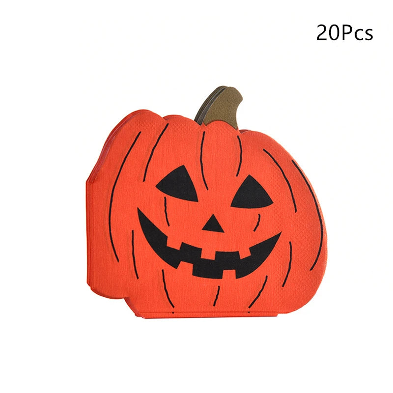 Bat Ghost Disposable Tableware Birthday Party Supplies Skeleton Plate Halloween Party Decoration Supplies