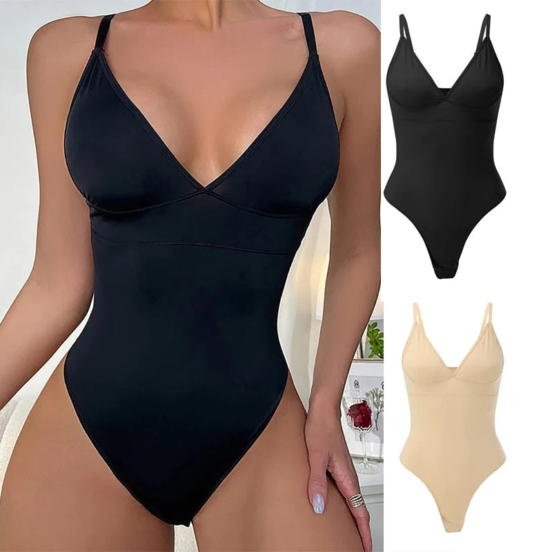 Shapewear for Women Tummy Control Bodysuit Thong Seamless Underwear Sculpting Body Shaper Backless Tank Top for Dress One piece