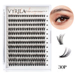 Individual Lashes Cluster C Curl Mix Lash Clusters 3D Wispy DIY Eyelash Extension 0.1mm Super Thin Band Resuable Natural Lashes
