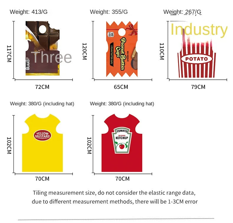 Festival Costumes Red Tomato Delicious Ketchup Costume Adult Boy Girl Funny Disguise Suit Yellow Halloween Cosplay Party Clothes