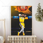 1PC L-LeBron J-James Poster Self-adhesive Art Waterproof Paper Sticker Coffee House Bar Room Wall Decor