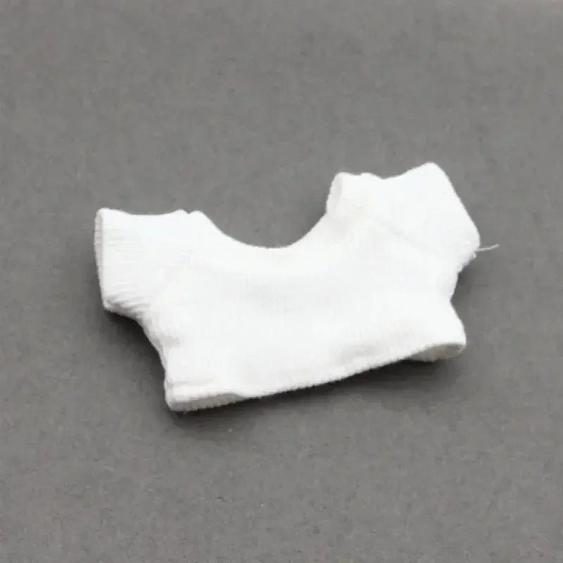 Mini Doll Clothes Outfit Accessories For Ropa 15-17cm Labubu Knitting T-shirt Hat pleated skirt Uniform Set Clothing