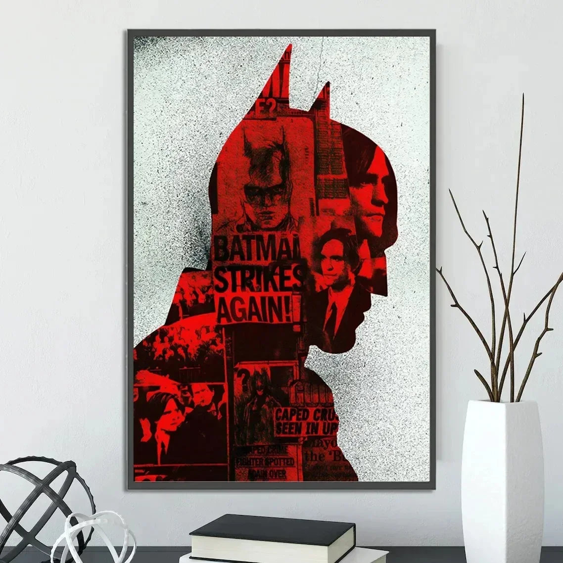 Batman Movie Posters Figures Home Decoration Canvas Painting Wall Art Bedroom Cartoons Decor
