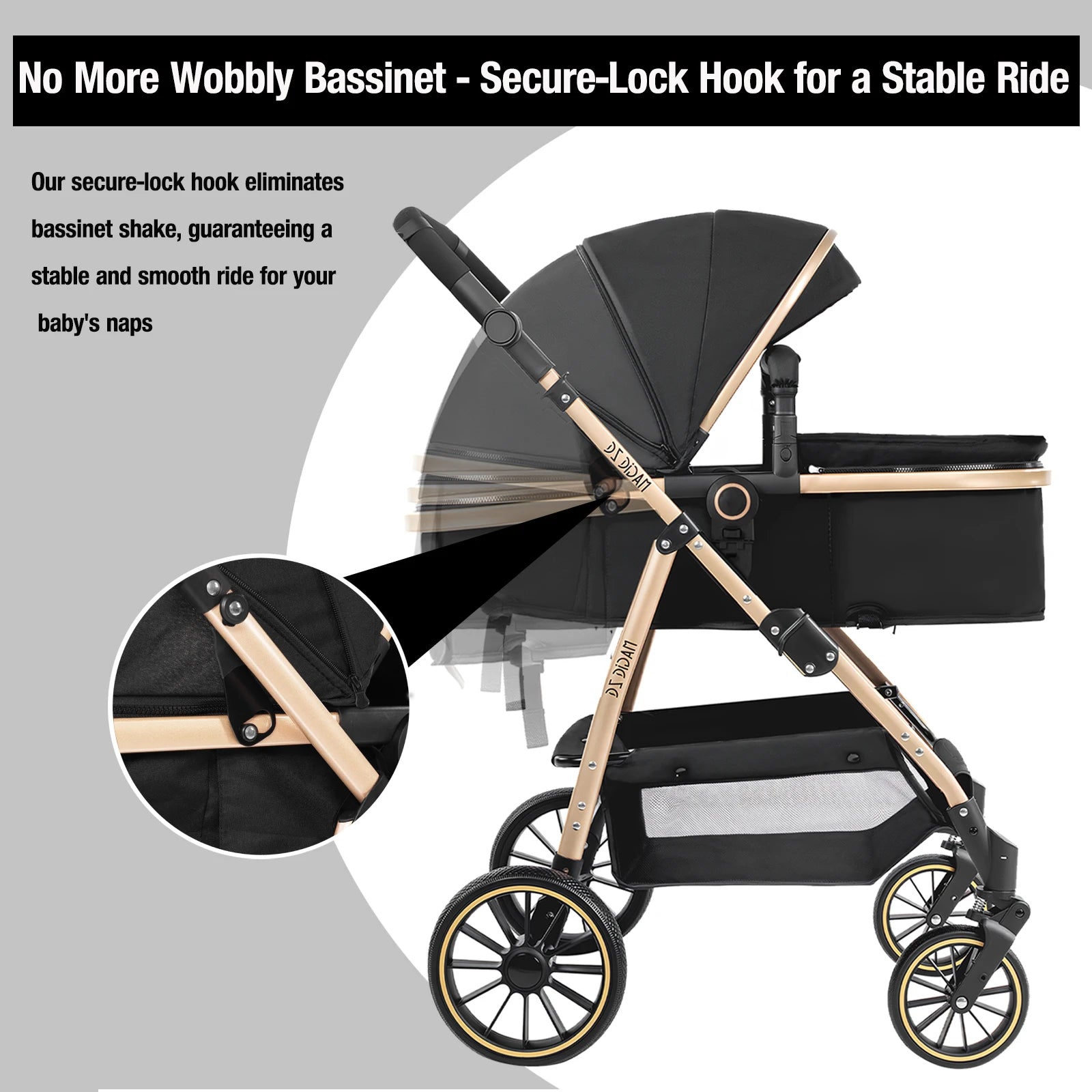Baby Carriage Light Stroller Baby Stroller 3 in1 Foldable pushchair high quality prams Lie Flat Baby Stroller adjustable seat