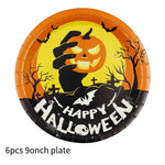 Halloween Themed Disposable Tableware Cups 7 Inch Plates 9 Inch Plates Halloween Party Decoration Supplies Festival Supplies