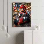 1PC Classic Anime Movie M-Marios Poster Self-adhesive Art Waterproof Paper Sticker Coffee House Bar Room Wall Decor