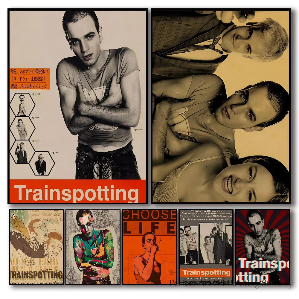 Popular Famous Classic Movies Trainspotting Classic Movie Poster Posters Home Room Bar Cafe Decor Art Wall Painting Picture