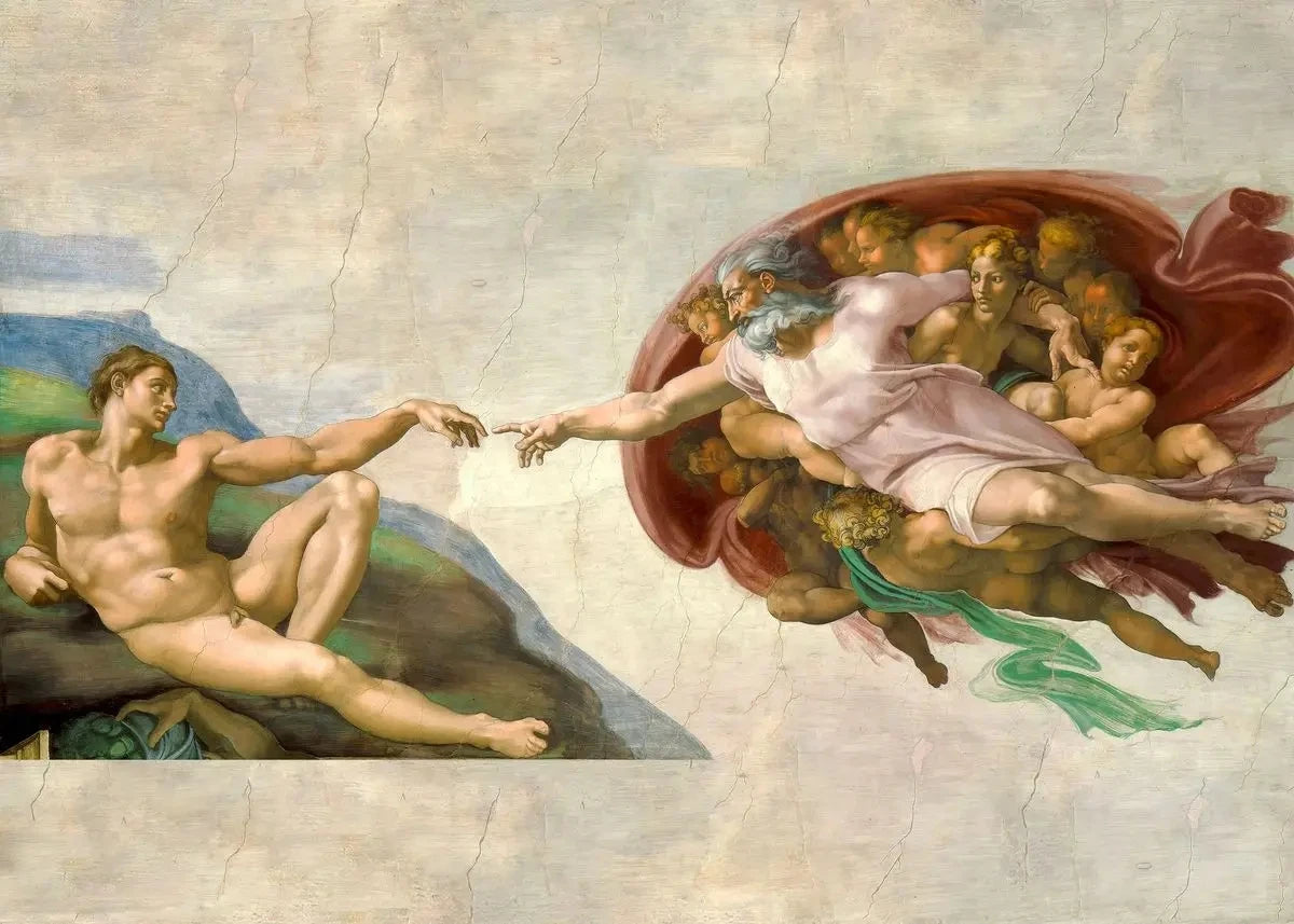 The Creation of Adam By Michelangelo Fallen Angel Posters Canvas Painting And Prints Wall Art HD Pictures Living Room Home Decor