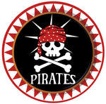 Red Black Pirate Nautical Theme Party Decorations Tableware Set for Halloween Christmas Birthday Events