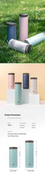 Tyeso Stainless Steel Insulated Travel Mug Leak-Proof Direct Drink Water Bottle for Men and Women Portable Car Coffee Cup