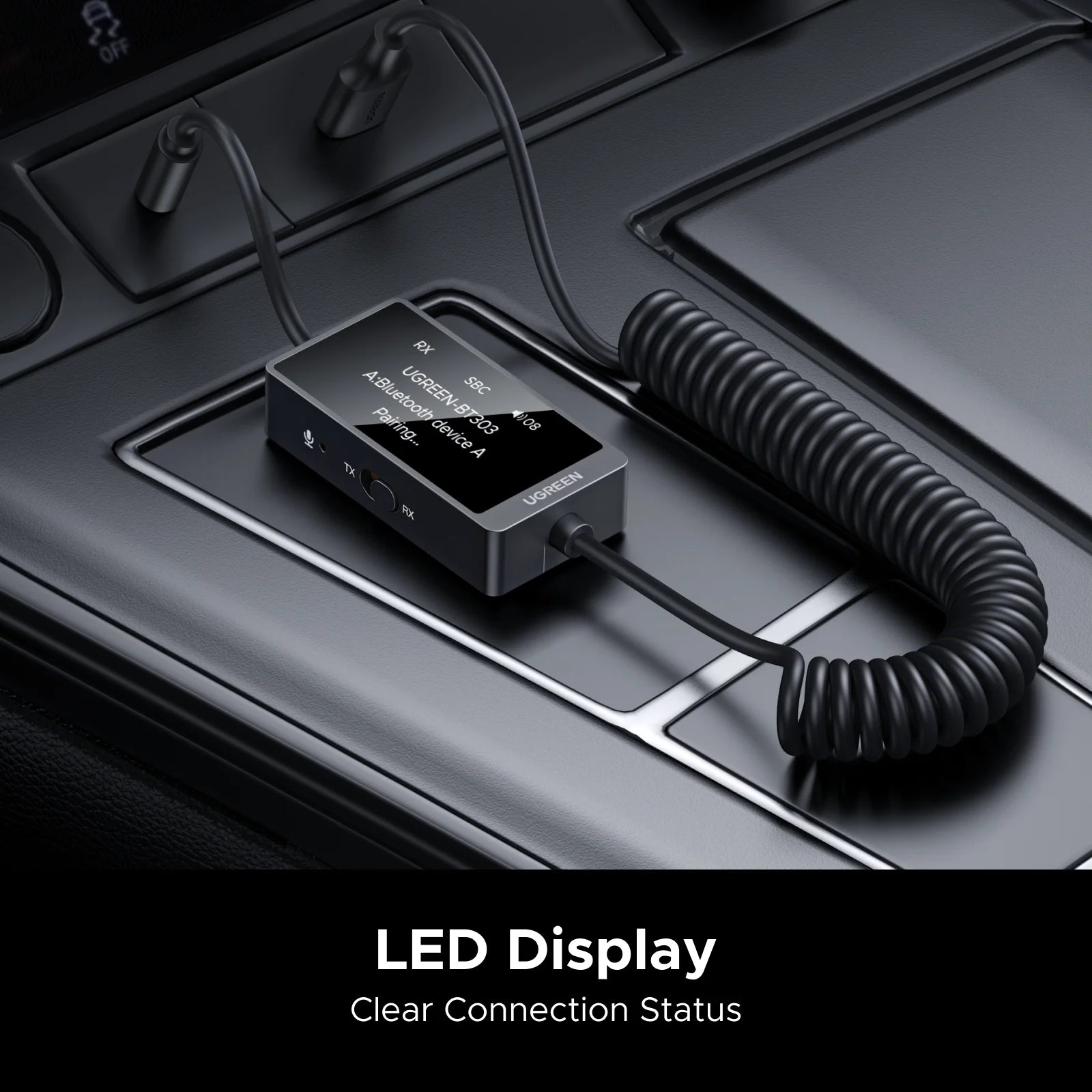 【 RU】UGREEN Bluetooth5.4  3.5mm Jack Audio OLED Display for Home Stereo Car