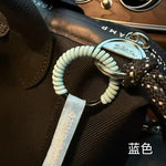 Labubu Anti Drop Buckle Silicone Rope Keychain Protection Ring Colorful Winding Fixed Anti Drop