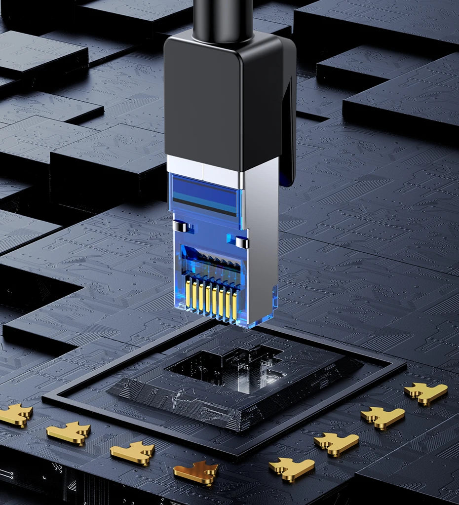 UGREEN CAT8 Ethernet Cable 40Gbps 2000MHz CAT 8 Networking Cotton Braided Internet Lan Cord for PC Laptop PS5 4 RJ45 Cable