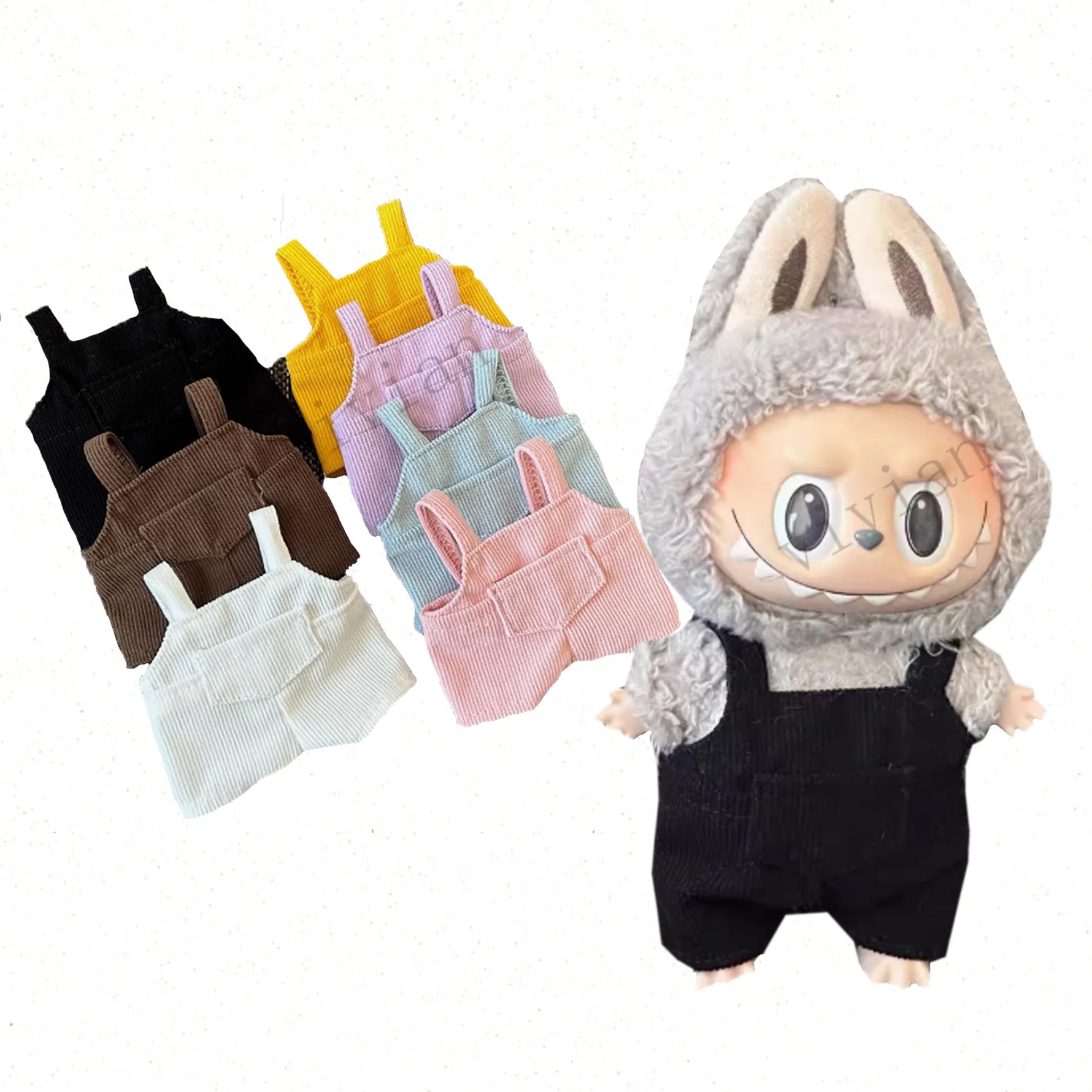 Mini Doll'S Clothes Outfit Accessories For Korea Kpop Exo 15-17cm Labubu Idol V1 V2 Pocket overalls Clothing Gift