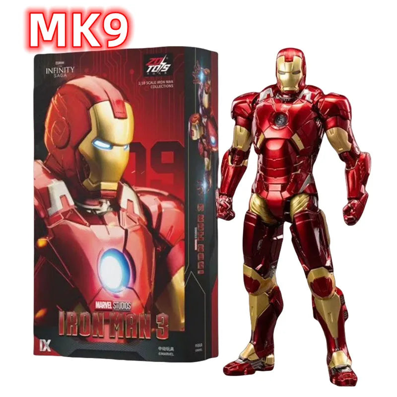 Original ZD Marvel Toys 1:10 Iron Man Mark9 Mark IX action figure War armor Collect models