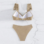 2025 Solid Color Triangle Bikini Set for Women