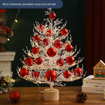 Christmas party decorations Christmas tree desktop decorations Christmas decorations simulation tree white decorative balls
