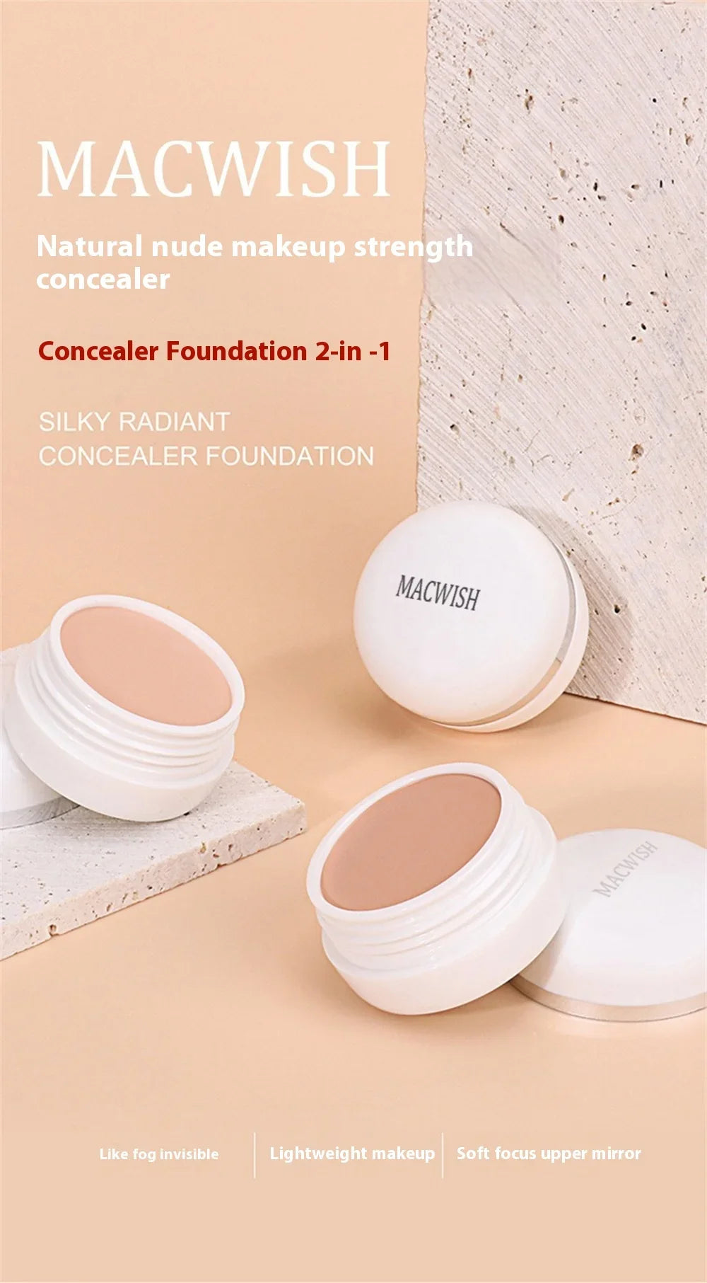 High Coverage Concealer Cover Anti Dark Circle Freckle Lasting Waterproof Foundation BB Cream for Face Makeup Base Cosmetics