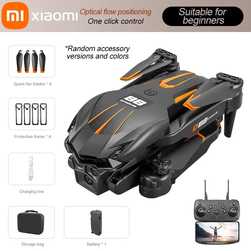 Xiaomi D88 Drone HD 8K Dual Camera Professional Aerial Photography Optical Flow Hovering Gesture Shooting Folding Quadcopter ﻿