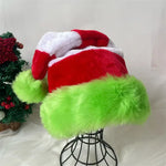 Splicing Christmas Santa Hat Xmas Long Plush Holiday Red Hat For Woman And Man Unisex 2025 New Year Festive Party Supplies Gifts