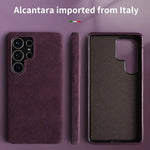 Full Coverage Magnetic ALCANTARA Case For Samsung Galaxy S25 Ultra S24 S23 S21 for Magsafe Artificial Leather Suede Phone Cover