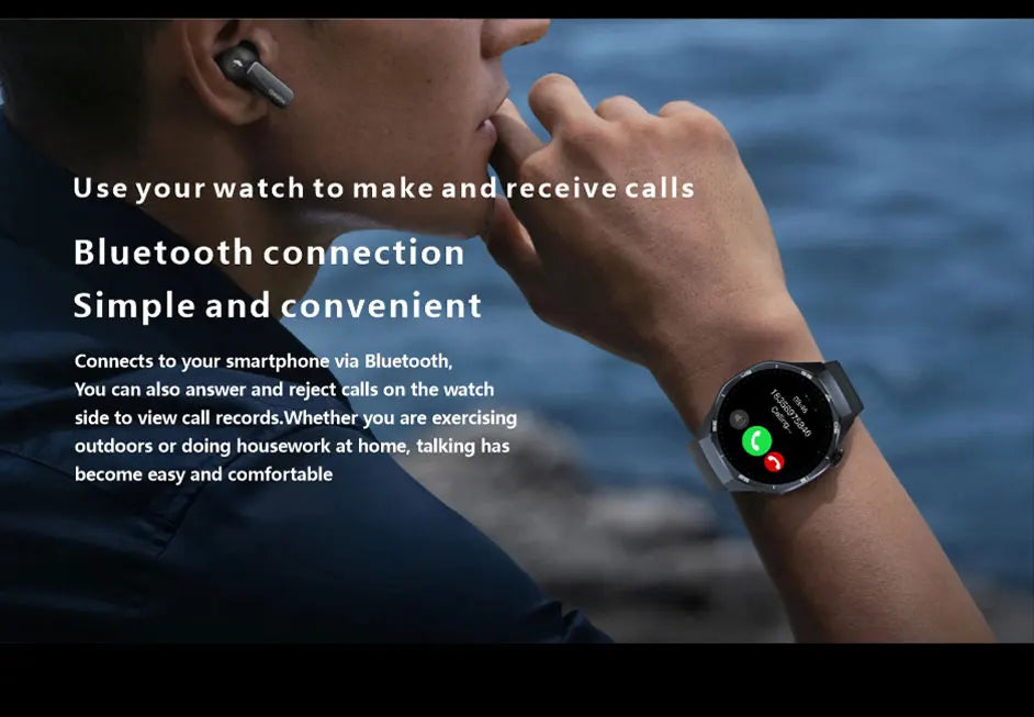 HT32 Smart Watch AMOLED Men Watch 5 Pro NFC Compass 1GB ROM Local Music Album E-Book Heart Rate Sport Smartwatch for Android IOS