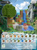 Magnetic Building Blocks Mine World Magnet Cube Set for Boy Girl Kid Age 3+ DIY Pixel style Model Base plate STEM Toy Baseplate