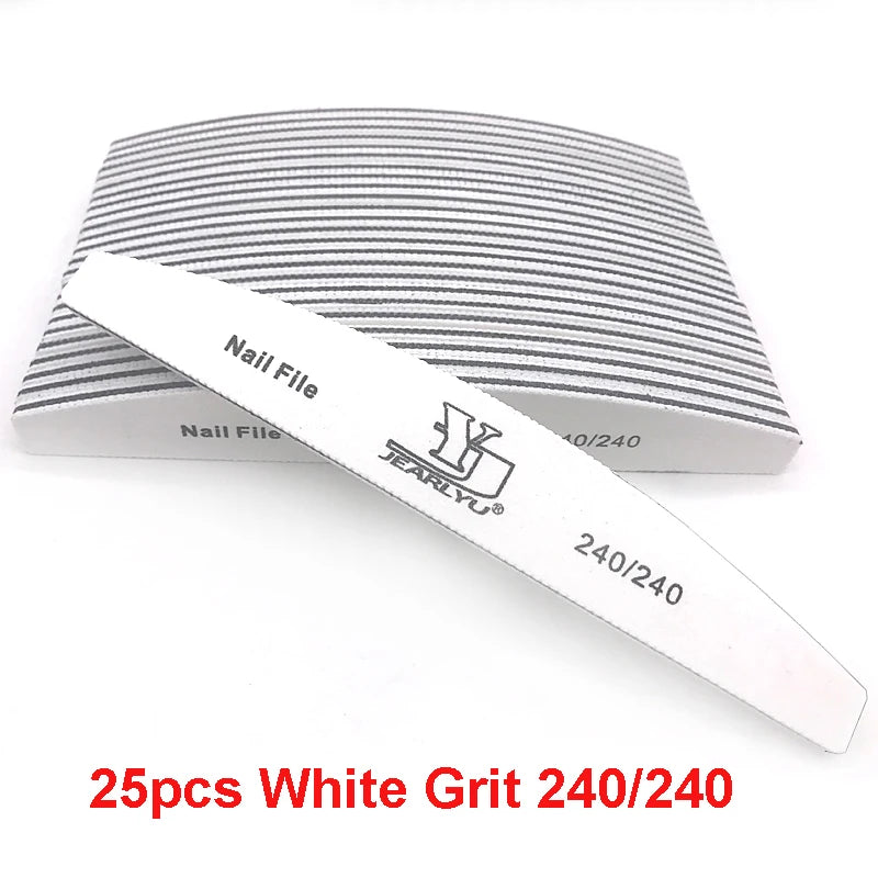 5/25Pcs/Lot Nail File Mix Color 80/100/150/180/240 Grit Professional Sandpaper Cuticle Remover Buffer Files Manicure Tool Set