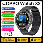 2025 New For OPPO Watch X2 Smart Watch Men AMOLED Outdoor Fashion GPS Compass Heart rate Waterproof Bluetooth Call Smartwatches