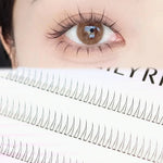 J Curl V Shape Black Under Eyelash Comic Eye Lashes Natural Bottom Lashes Soft Manga Eyelashes Bunches Eyelash Clusters Korean