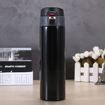 500M/16 Oz Insulated Mug Tritan Material Stainless Steel Metal Water Bottle Leakproof BPA Free Suitable for Hot and Cold Drinks