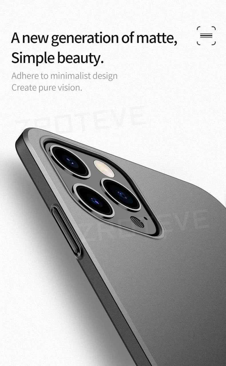 For iPhone17 Pro Max ZROTEVE Ultra Thin Matte Hard PC Cover For iPhone 17 16 e 16e 15 14 12 13 iPhone16 Plus iPhone13 Phone Case
