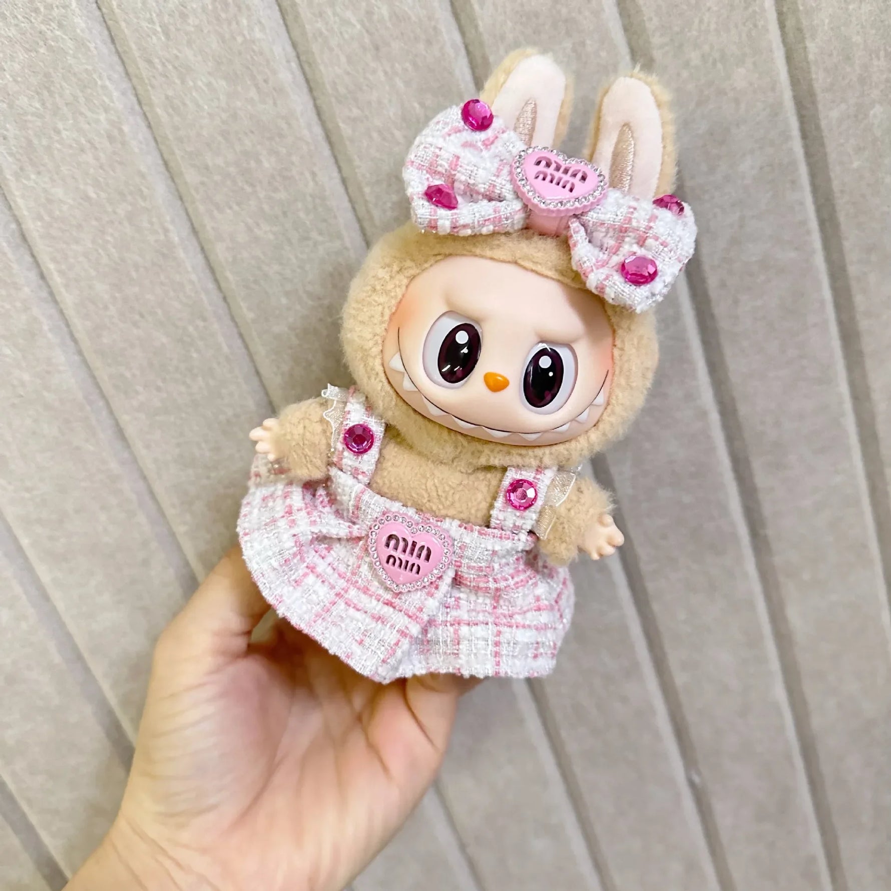 17cm Mini Plush Doll'S Clothes Outfit Accessories For Korea Kpop Exo Labubu Idol suit Clothing Gift，Only clothes and no dolls