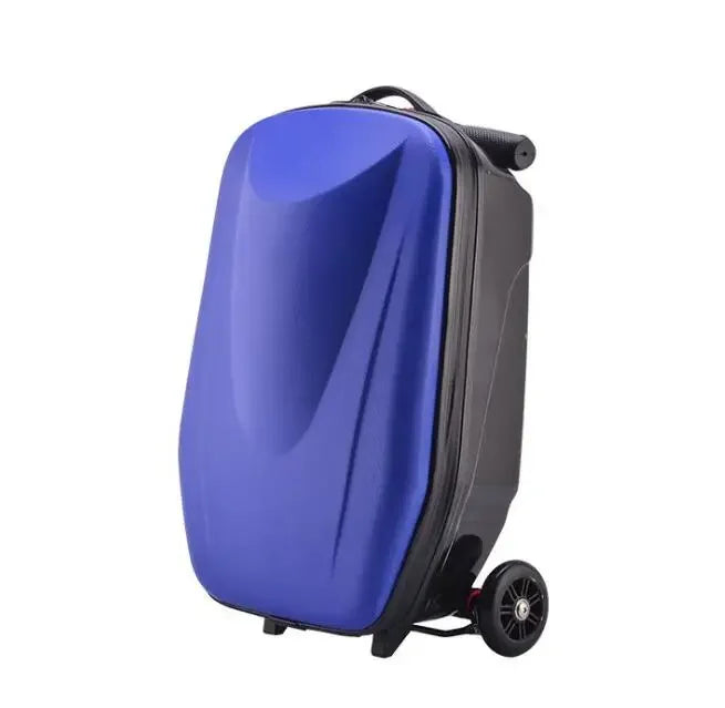 20 Inch Scooter Luggage Carry On Rolling Suitcase With Wheels Travel Trolley Bag Easy To Maneuver And Stylish