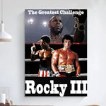 Rocky Balboa Classic Movie Poster Art Self-adhesive Art Small Poster HD Quality Poster Wall Art Painting Study Wall Decoration